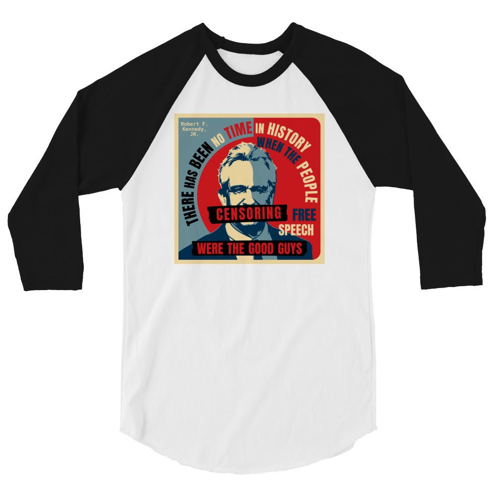 Free Speech Kennedy 3/4 Sleeve Raglan Shirt - Team Kennedy Official Merchandise