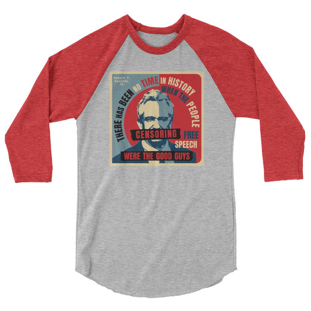 Free Speech Kennedy 3/4 Sleeve Raglan Shirt - Team Kennedy Official Merchandise