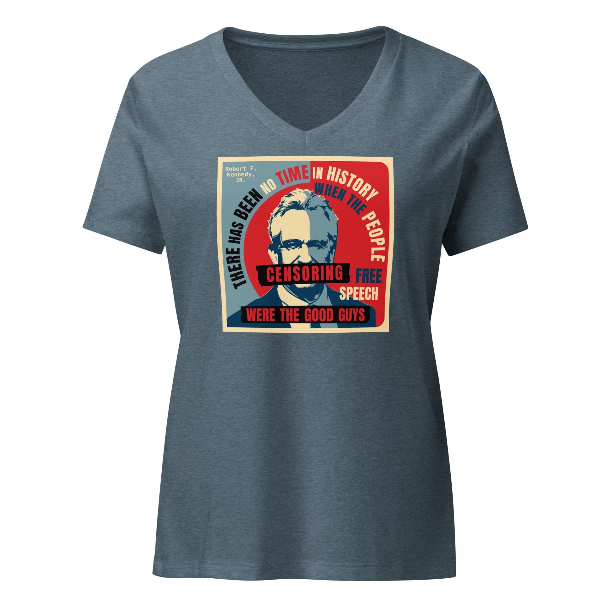 Free Speech Kennedy Women’s Relaxed V - Neck Tee - Team Kennedy Official Merchandise