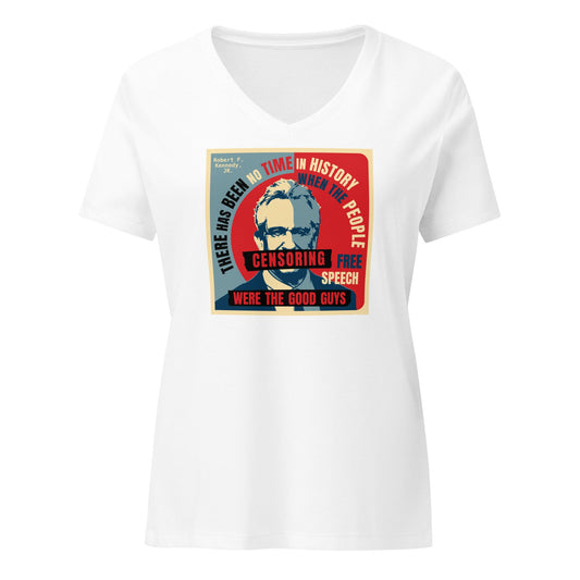 Free Speech Kennedy Women’s Relaxed V - Neck Tee - Team Kennedy Official Merchandise