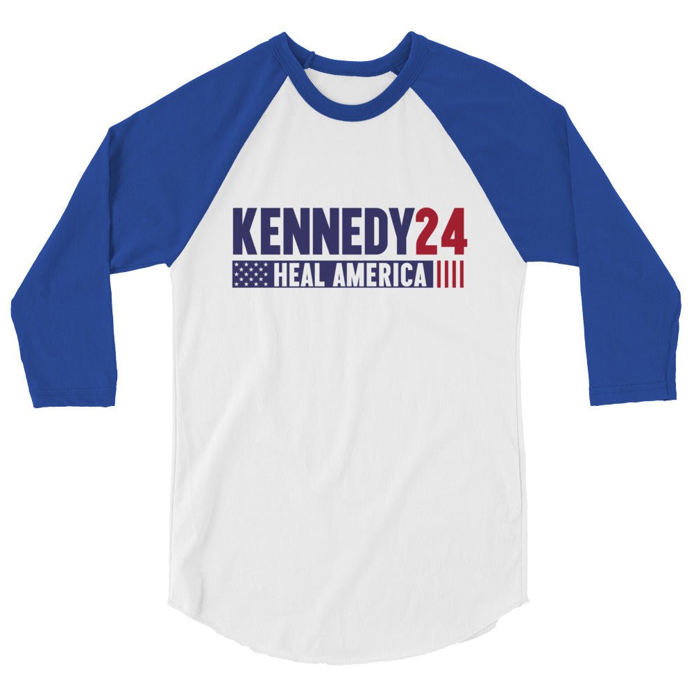 Heal America 3/4 Sleeve Raglan Shirt - TEAM KENNEDY. All rights reserved