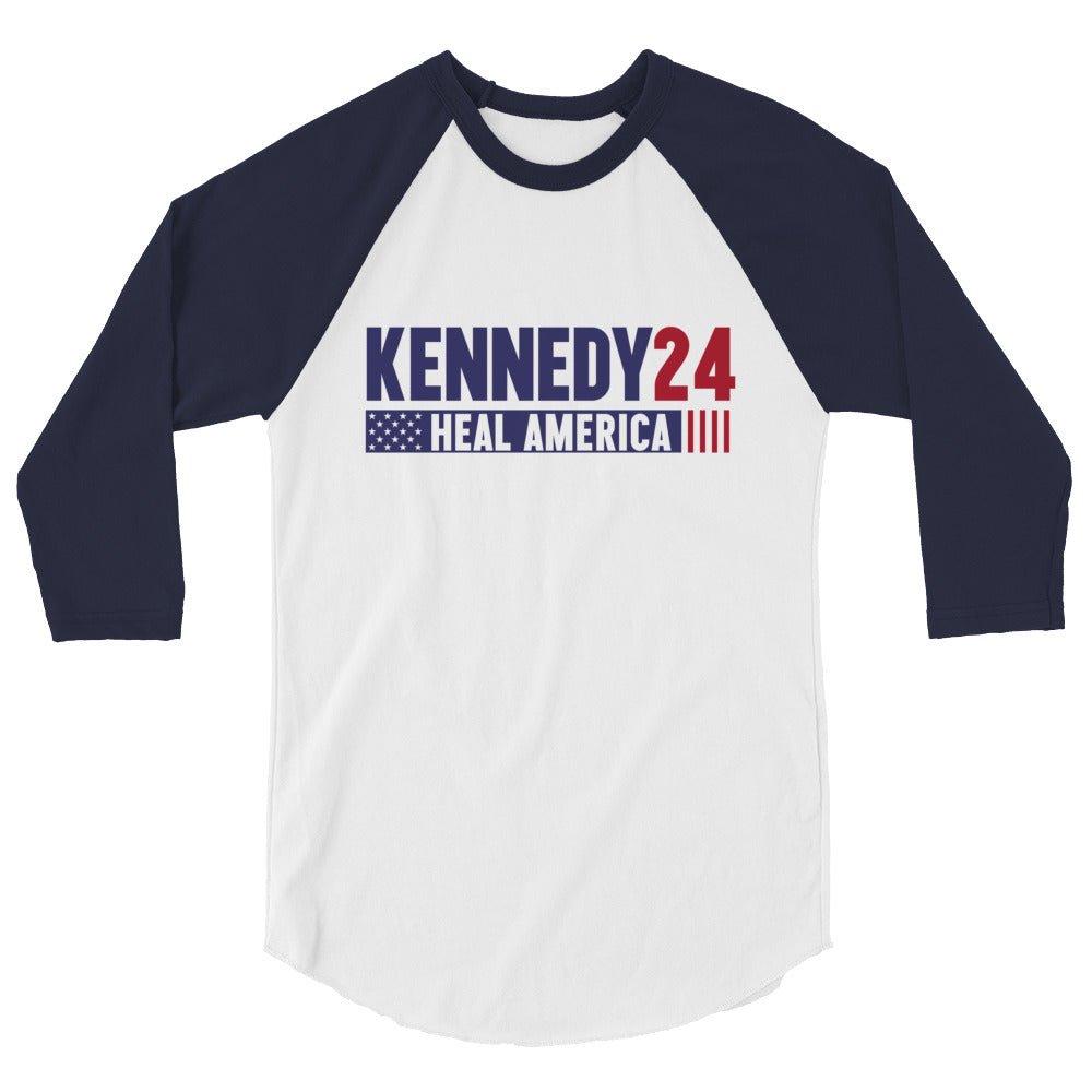 Heal America 3/4 Sleeve Raglan Shirt - TEAM KENNEDY. All rights reserved