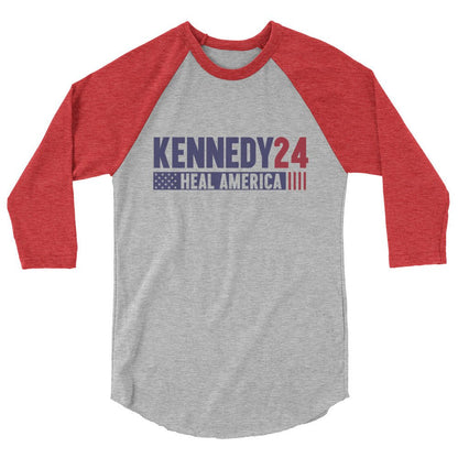 Heal America 3/4 Sleeve Raglan Shirt - TEAM KENNEDY. All rights reserved