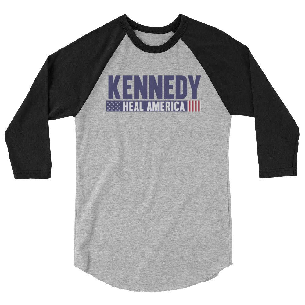 Heal America 3/4 Sleeve Raglan Shirt - Team Kennedy Official Merchandise