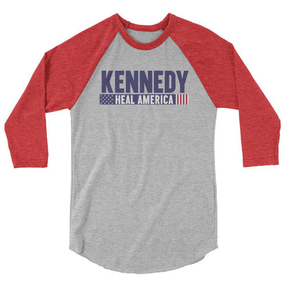 Heal America 3/4 Sleeve Raglan Shirt - Team Kennedy Official Merchandise