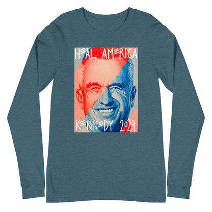 Heal America by Victoria White Unisex Long Sleeve Tee - Team Kennedy Official Merchandise