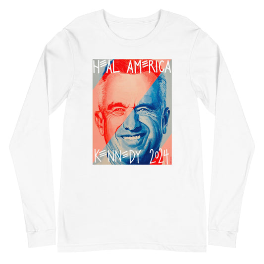 Heal America by Victoria White Unisex Long Sleeve Tee - Team Kennedy Official Merchandise