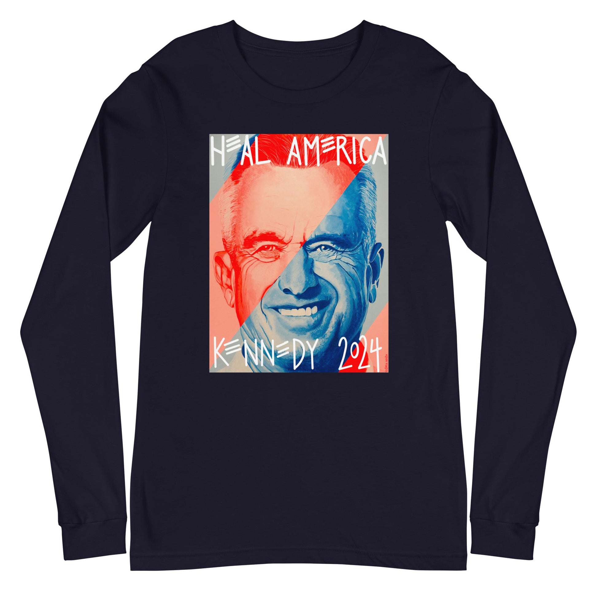 Heal America by Victoria White Unisex Long Sleeve Tee - Team Kennedy Official Merchandise