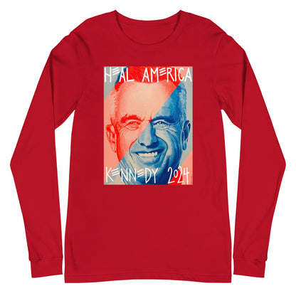 Heal America by Victoria White Unisex Long Sleeve Tee - Team Kennedy Official Merchandise