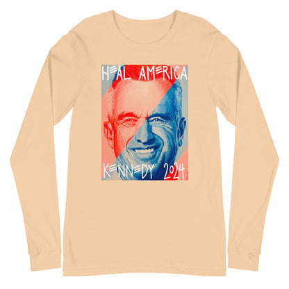 Heal America by Victoria White Unisex Long Sleeve Tee - Team Kennedy Official Merchandise