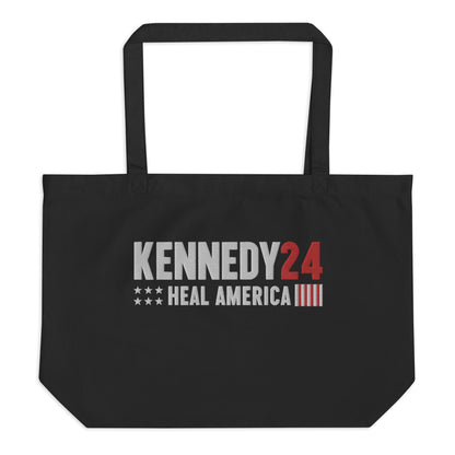 Heal America Large Embroidered Tote Bag - TEAM KENNEDY. All rights reserved