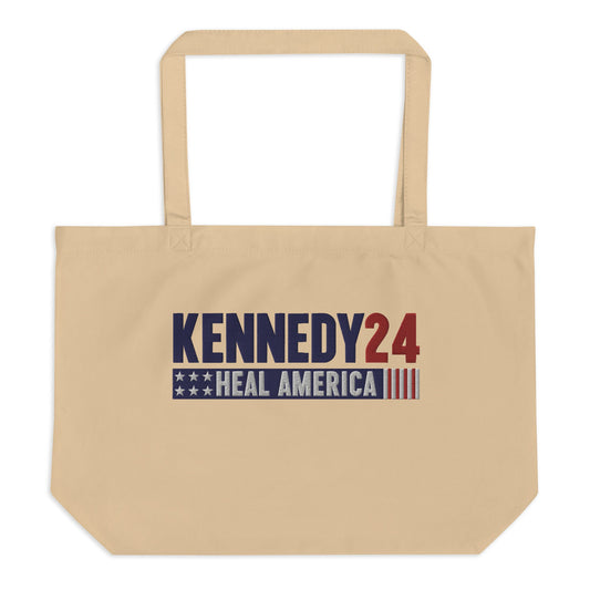 Heal America Large Embroidered Tote Bag - TEAM KENNEDY. All rights reserved