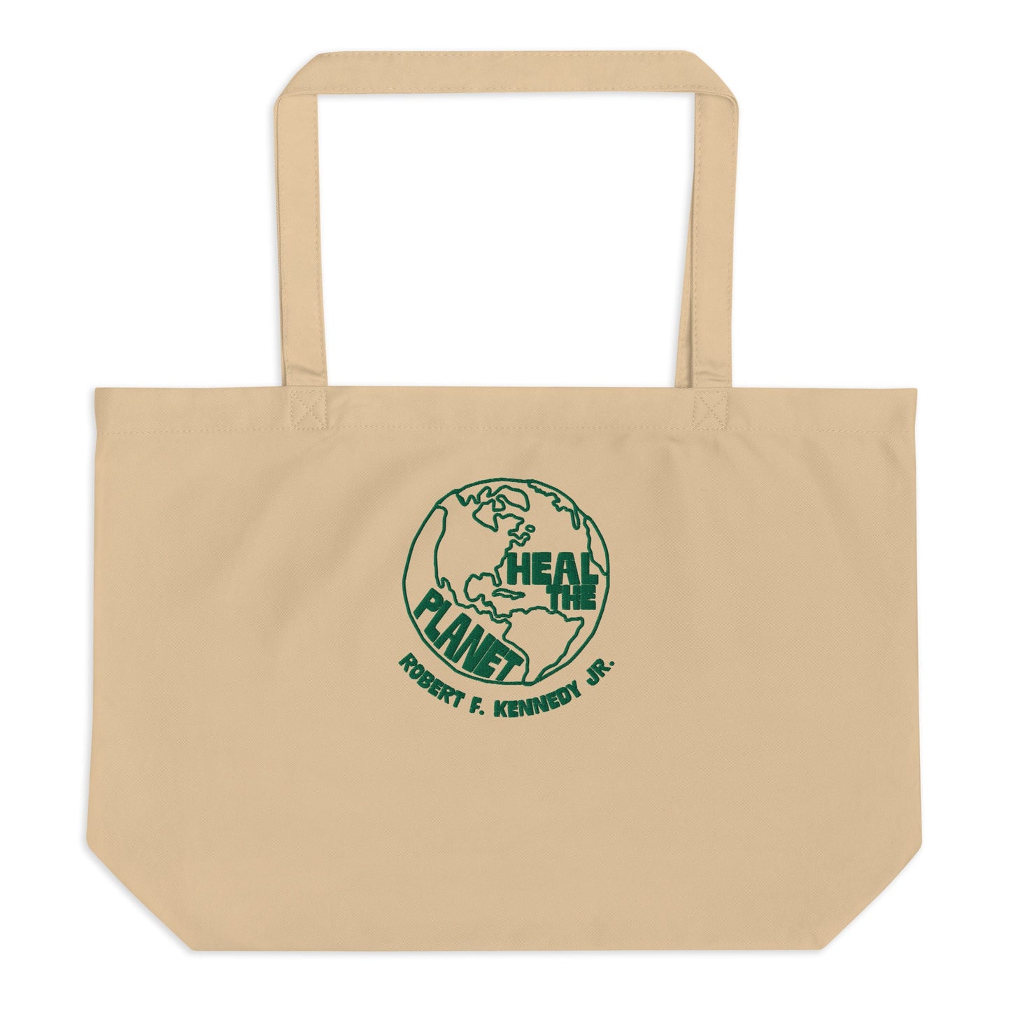 Heal the Planet Large Embroidered Organic Tote Bag - Team Kennedy Official Merchandise