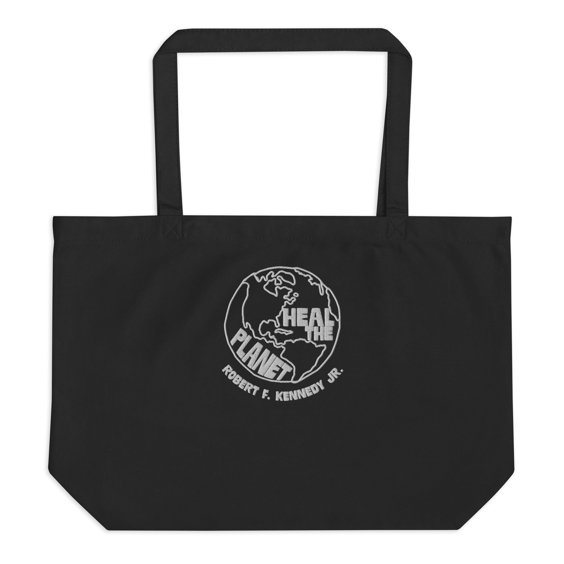 Heal the Planet Large Embroidered Organic Tote Bag - Team Kennedy Official Merchandise