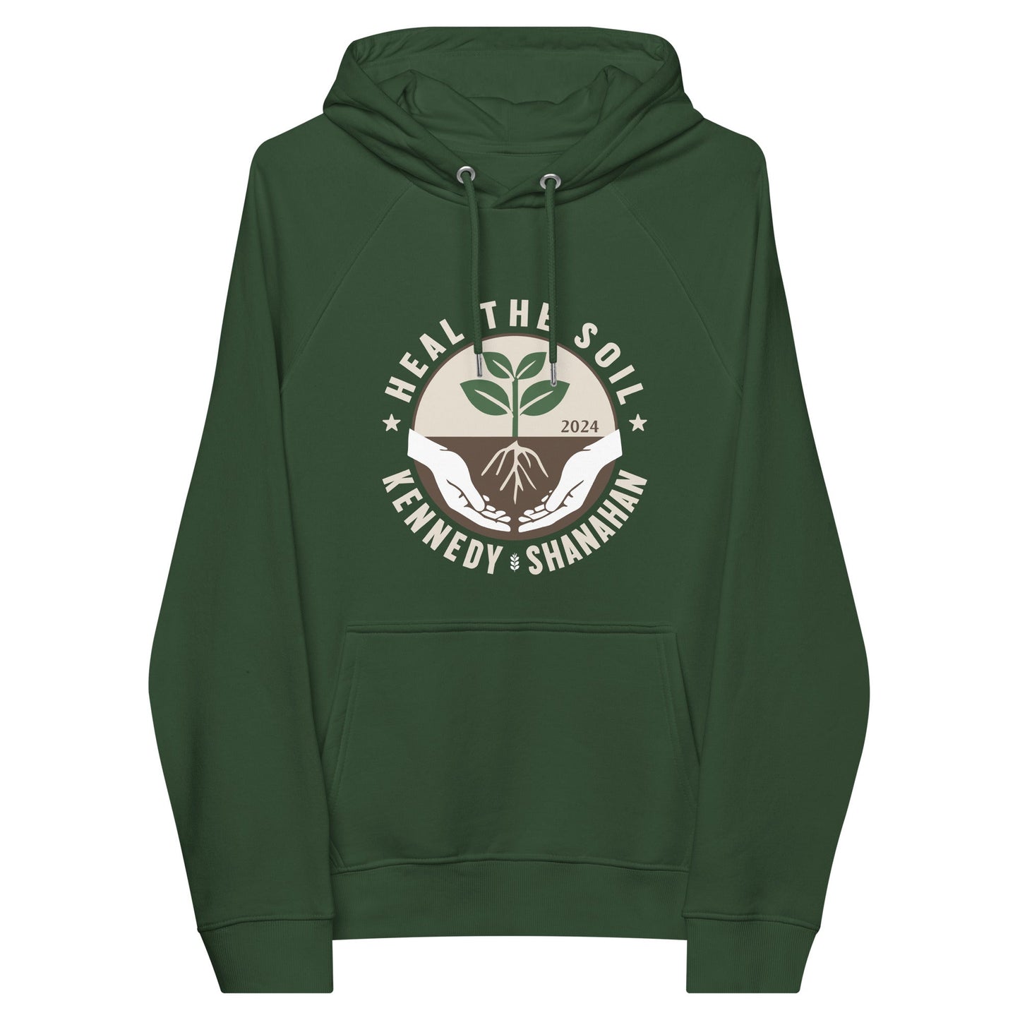 Heal the Soil Unisex Eco Raglan Hoodie - Team Kennedy Official Merchandise