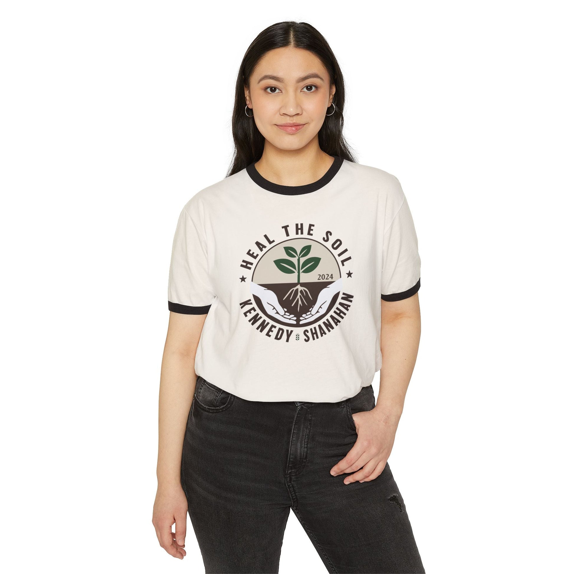 Heal the Soil Unisex Ringer Tee - Team Kennedy Official Merchandise