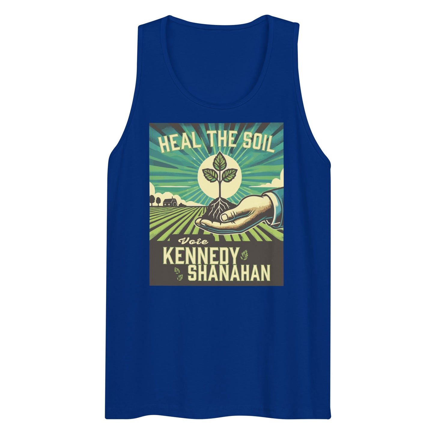 Heal the Soil Vote Kennedy Men’s Tank Top - Team Kennedy Official Merchandise