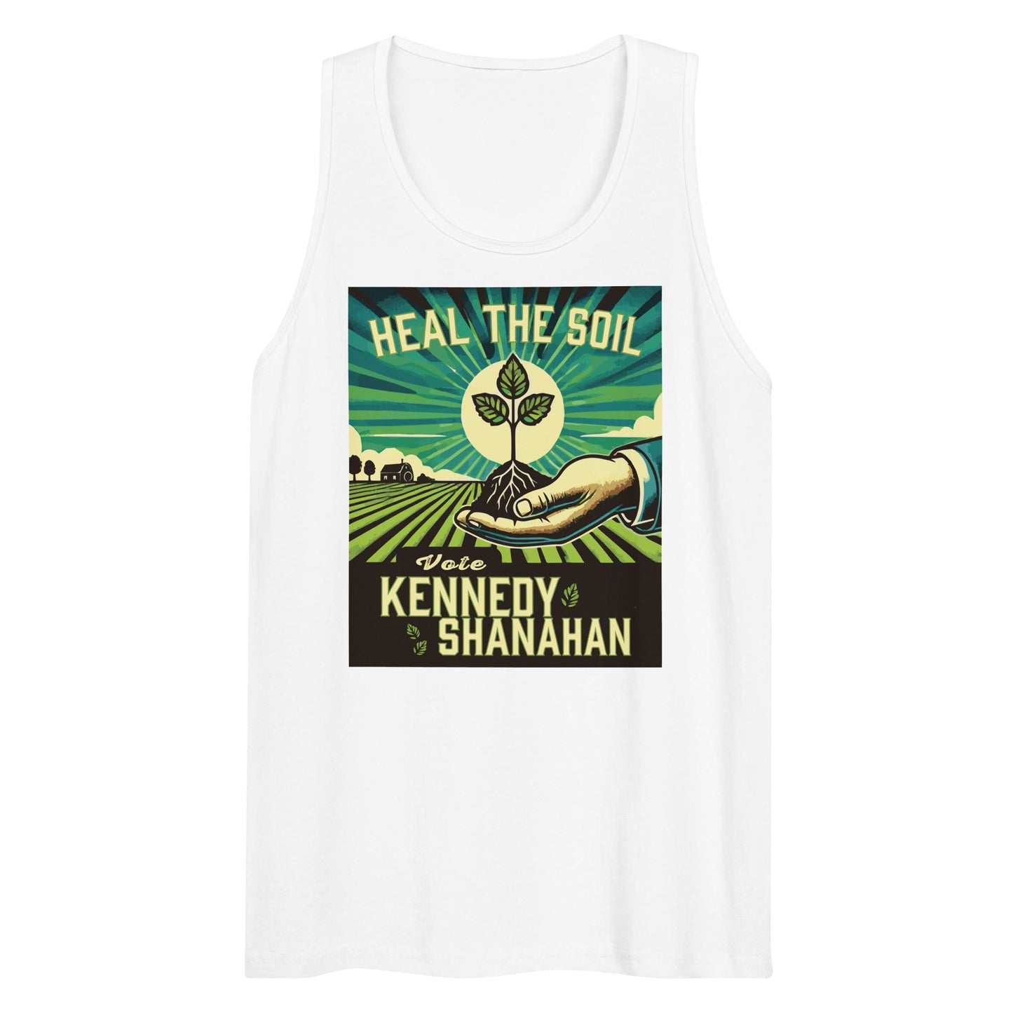 Heal the Soil Vote Kennedy Men’s Tank Top - Team Kennedy Official Merchandise