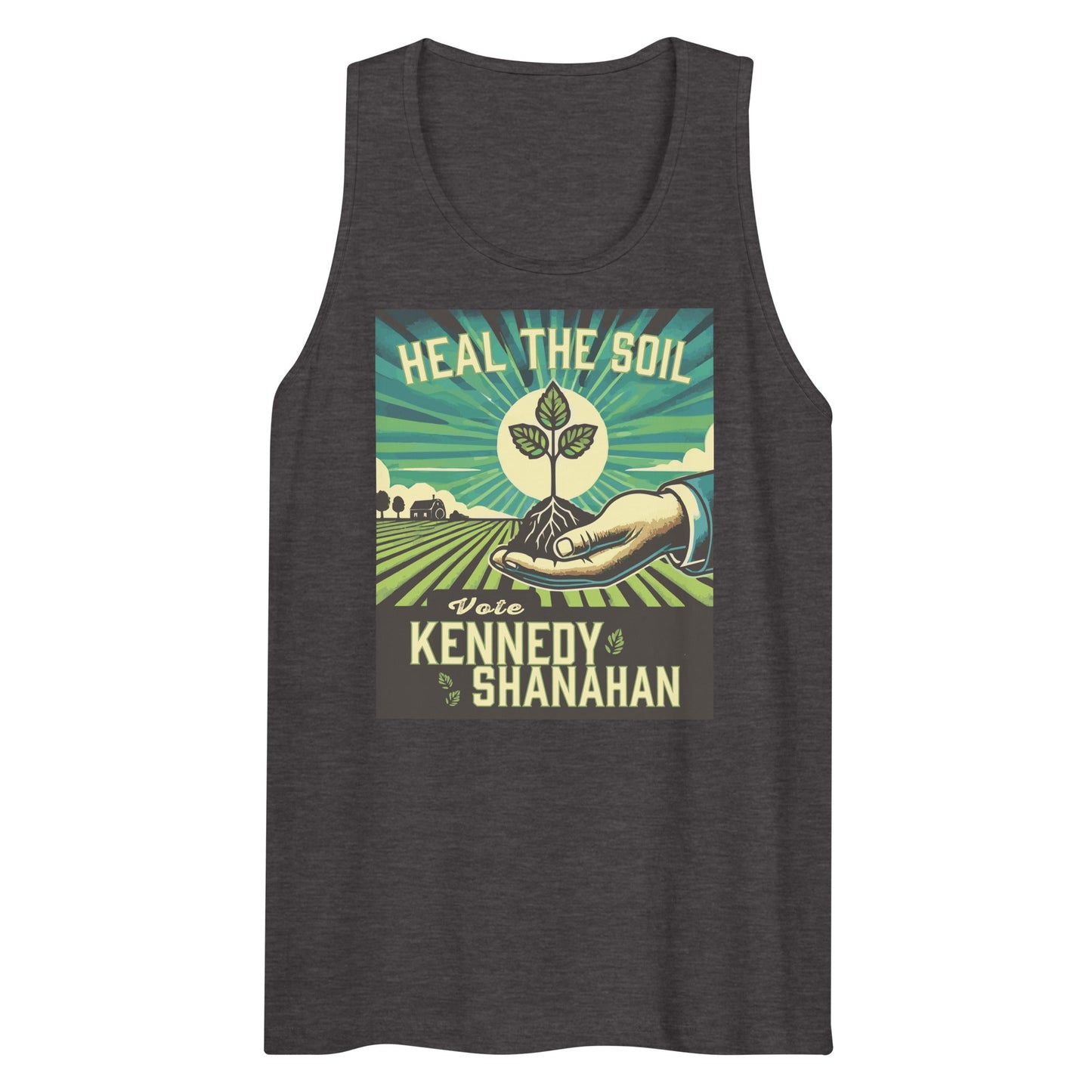 Heal the Soil Vote Kennedy Men’s Tank Top - Team Kennedy Official Merchandise