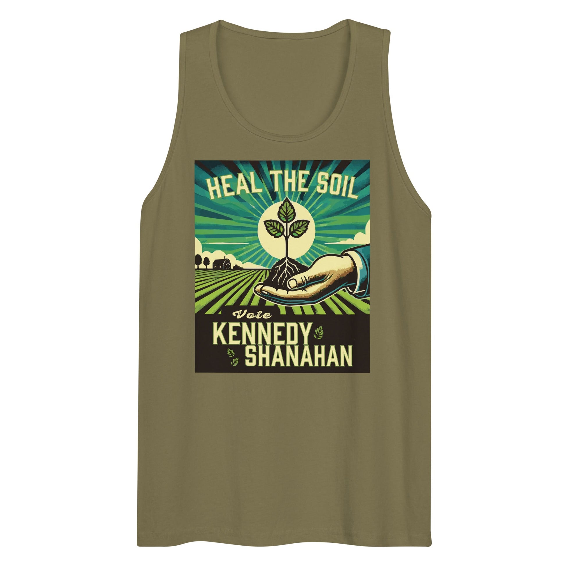 Heal the Soil Vote Kennedy Men’s Tank Top - Team Kennedy Official Merchandise