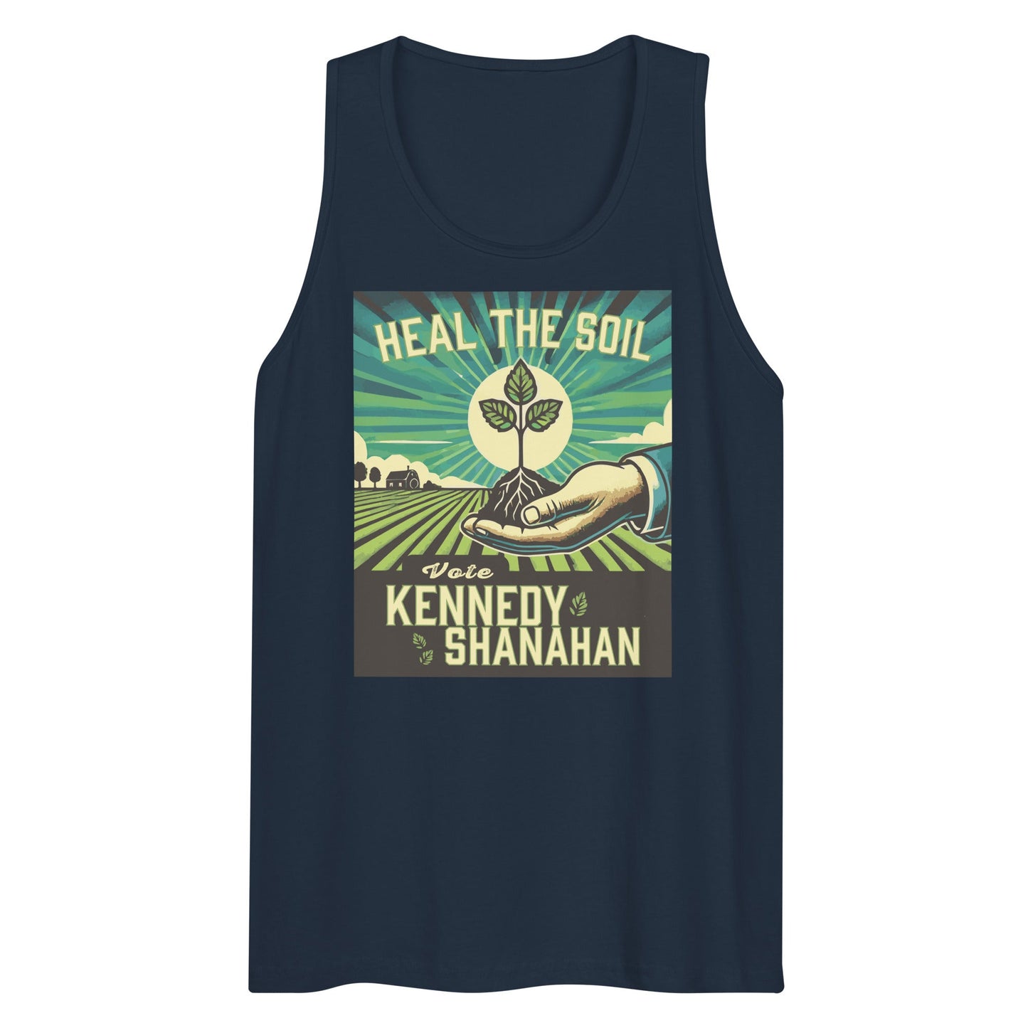 Heal the Soil Vote Kennedy Men’s Tank Top - Team Kennedy Official Merchandise