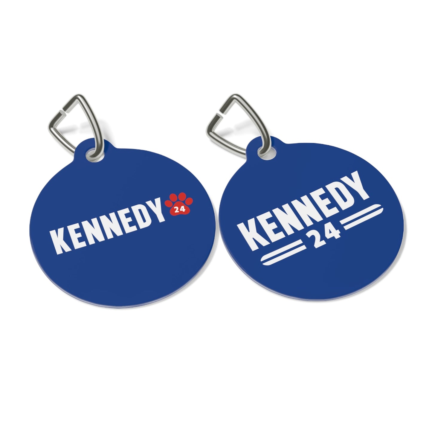 Kennedy '24 Pet Collar Tag in Blue - TEAM KENNEDY. All rights reserved