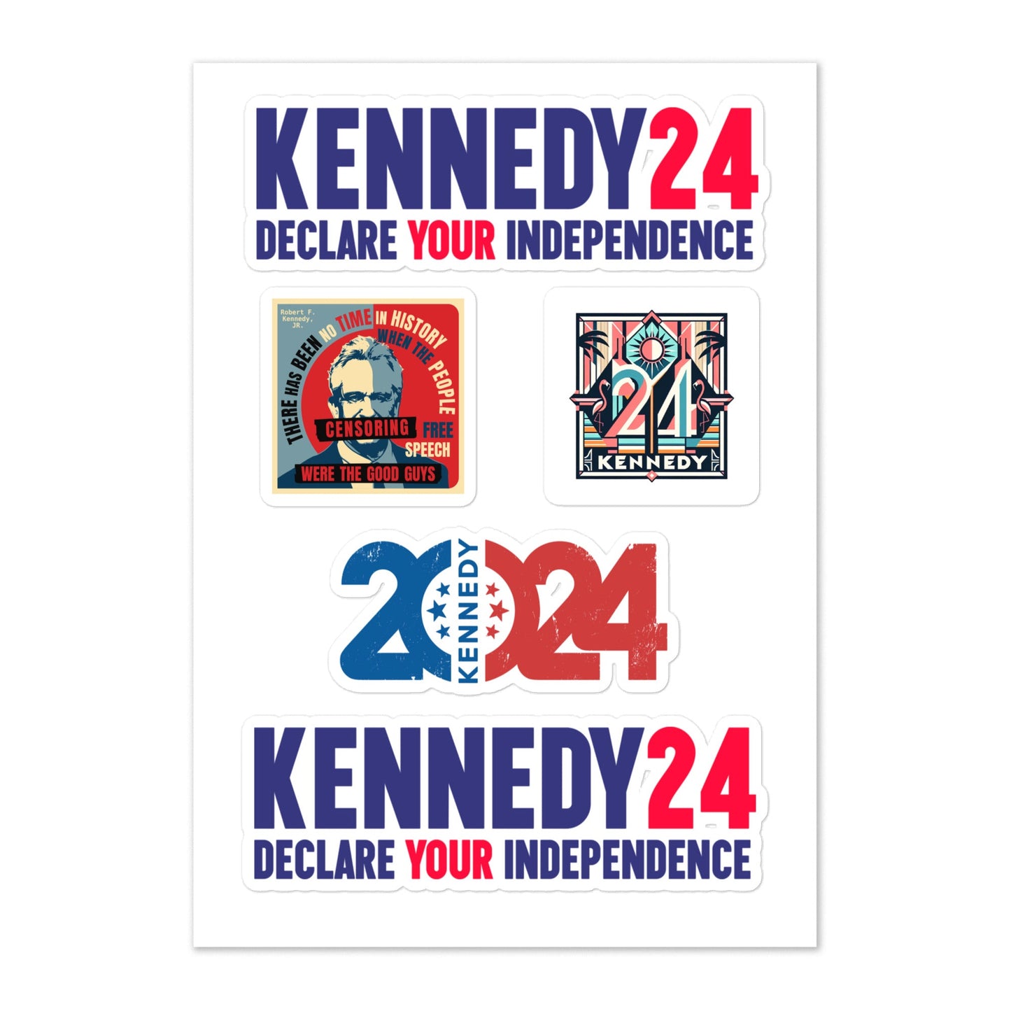 Kennedy 24 Sticker Sheet - TEAM KENNEDY. All rights reserved