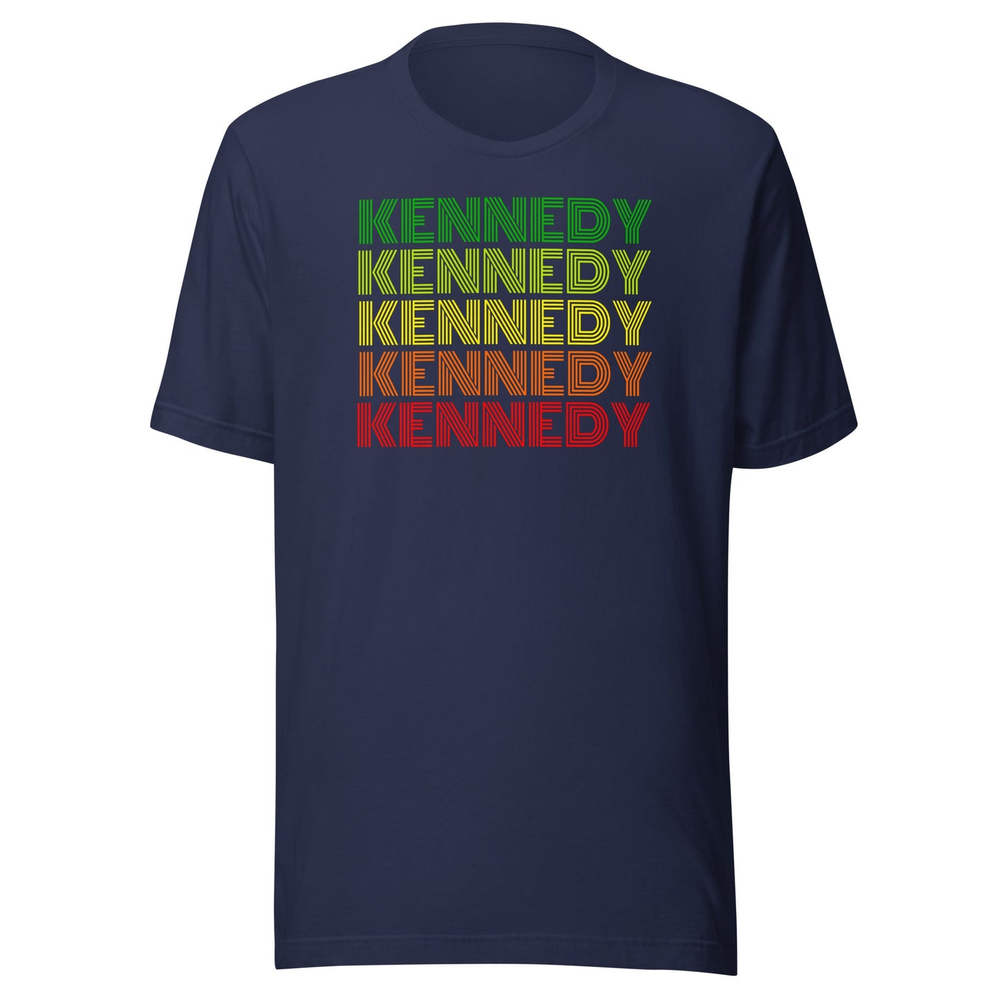 Kennedy 70s Green/Yellow/Red Unisex Tee - TEAM KENNEDY. All rights reserved