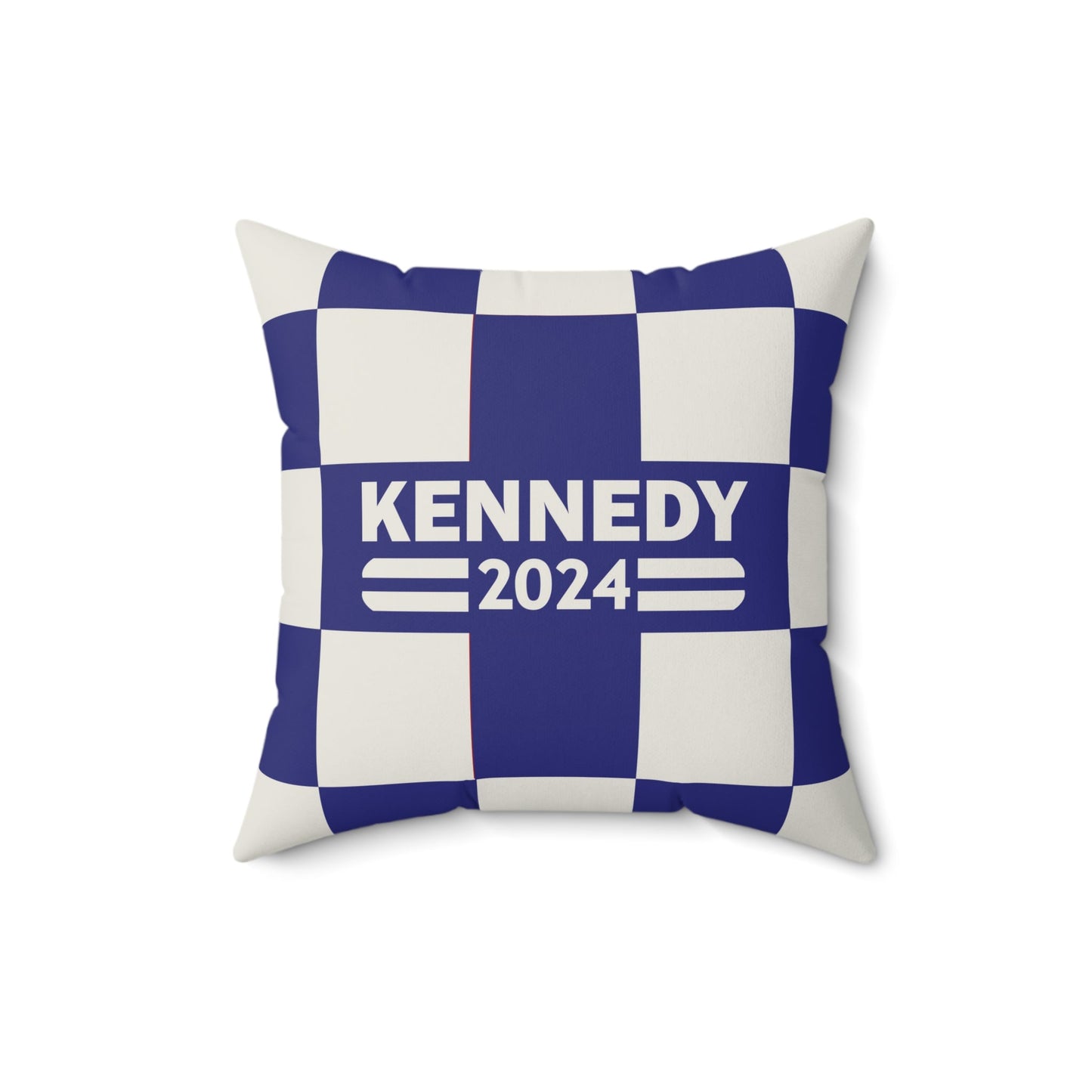 Kennedy Classic Checker Navy Square Pillow - TEAM KENNEDY. All rights reserved