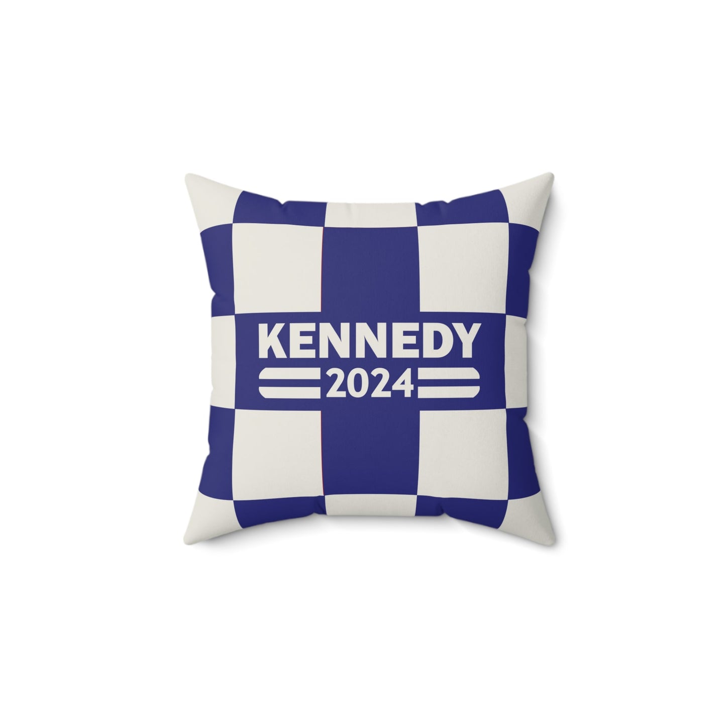 Kennedy Classic Checker Navy Square Pillow - TEAM KENNEDY. All rights reserved