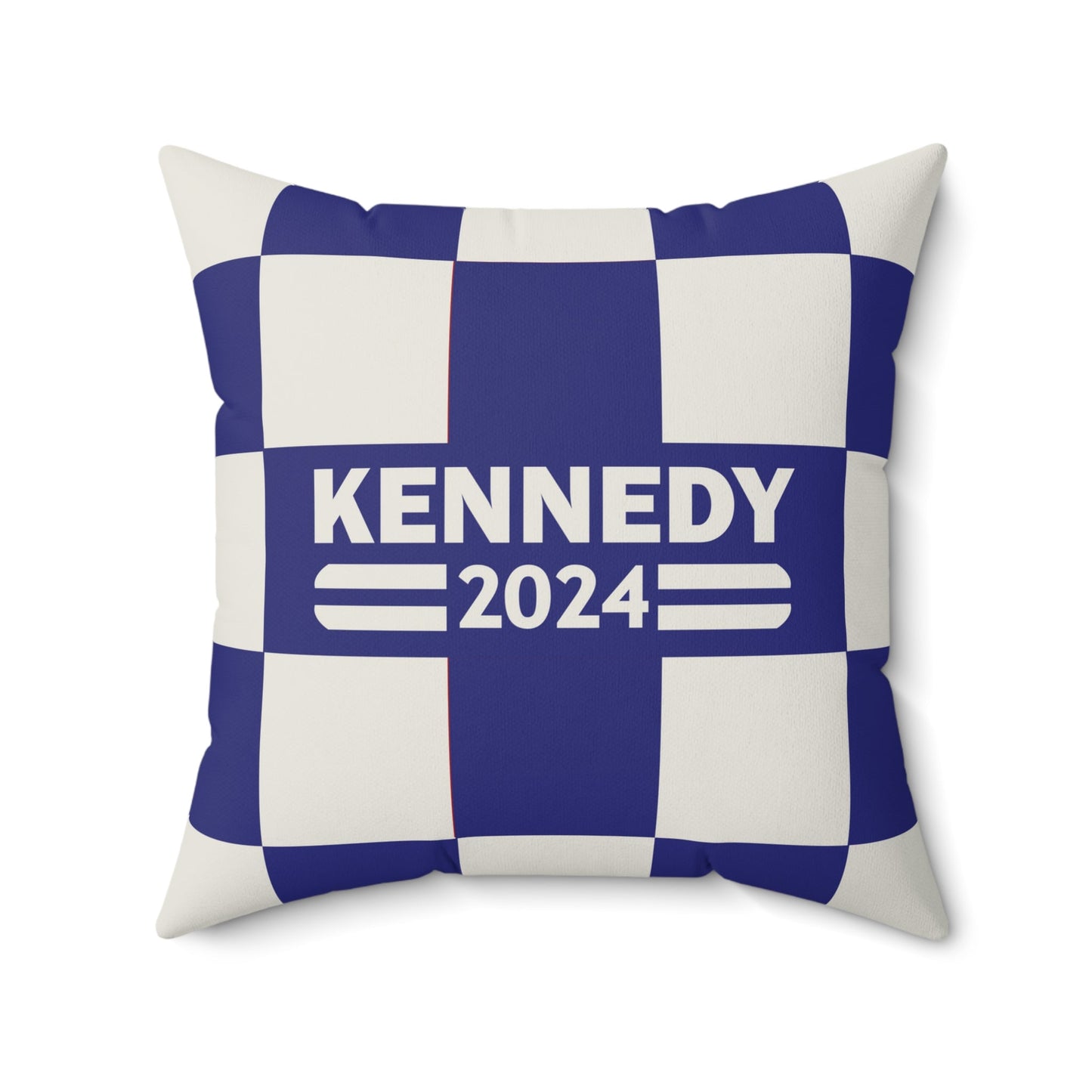 Kennedy Classic Checker Navy Square Pillow - TEAM KENNEDY. All rights reserved