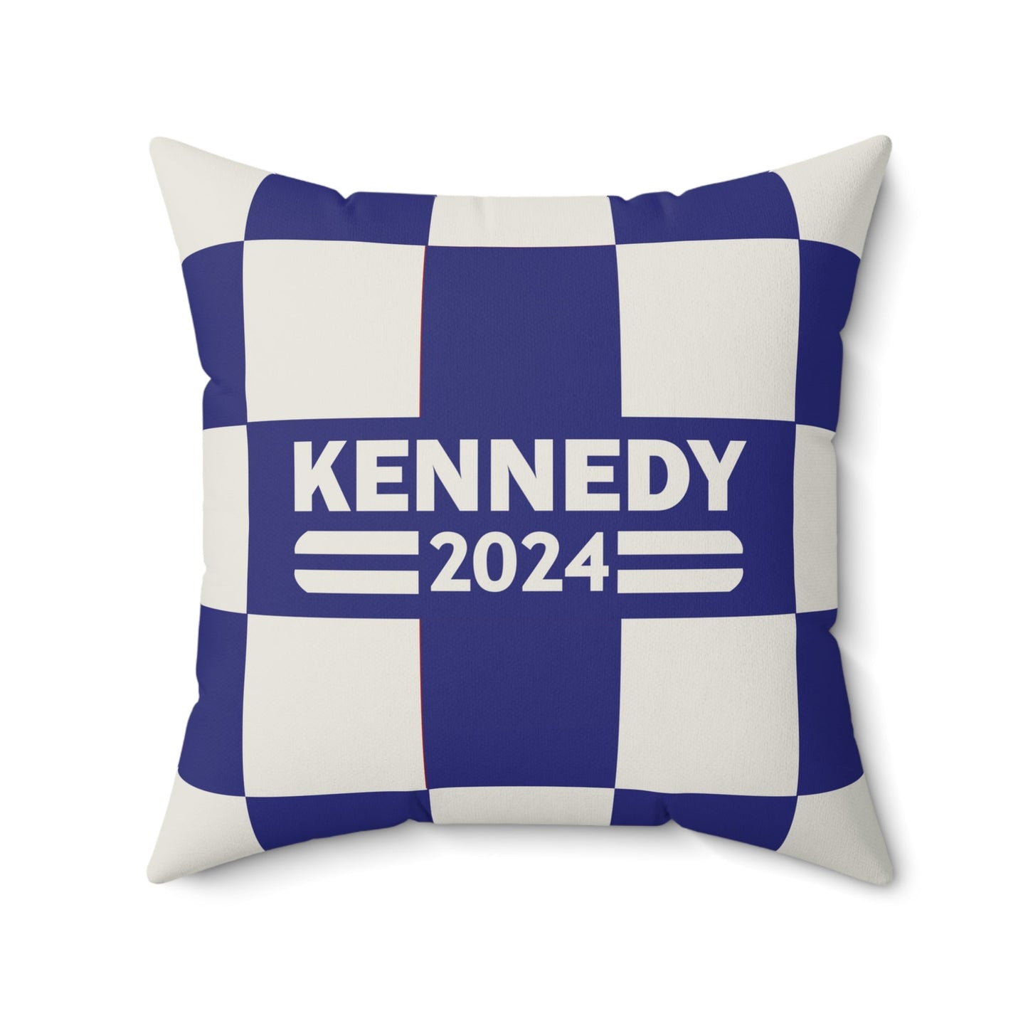 Kennedy Classic Checker Navy Square Pillow - TEAM KENNEDY. All rights reserved