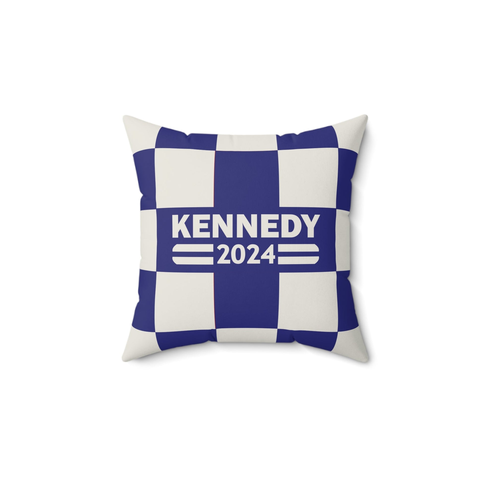 Kennedy Classic Checker Navy Square Pillow - TEAM KENNEDY. All rights reserved