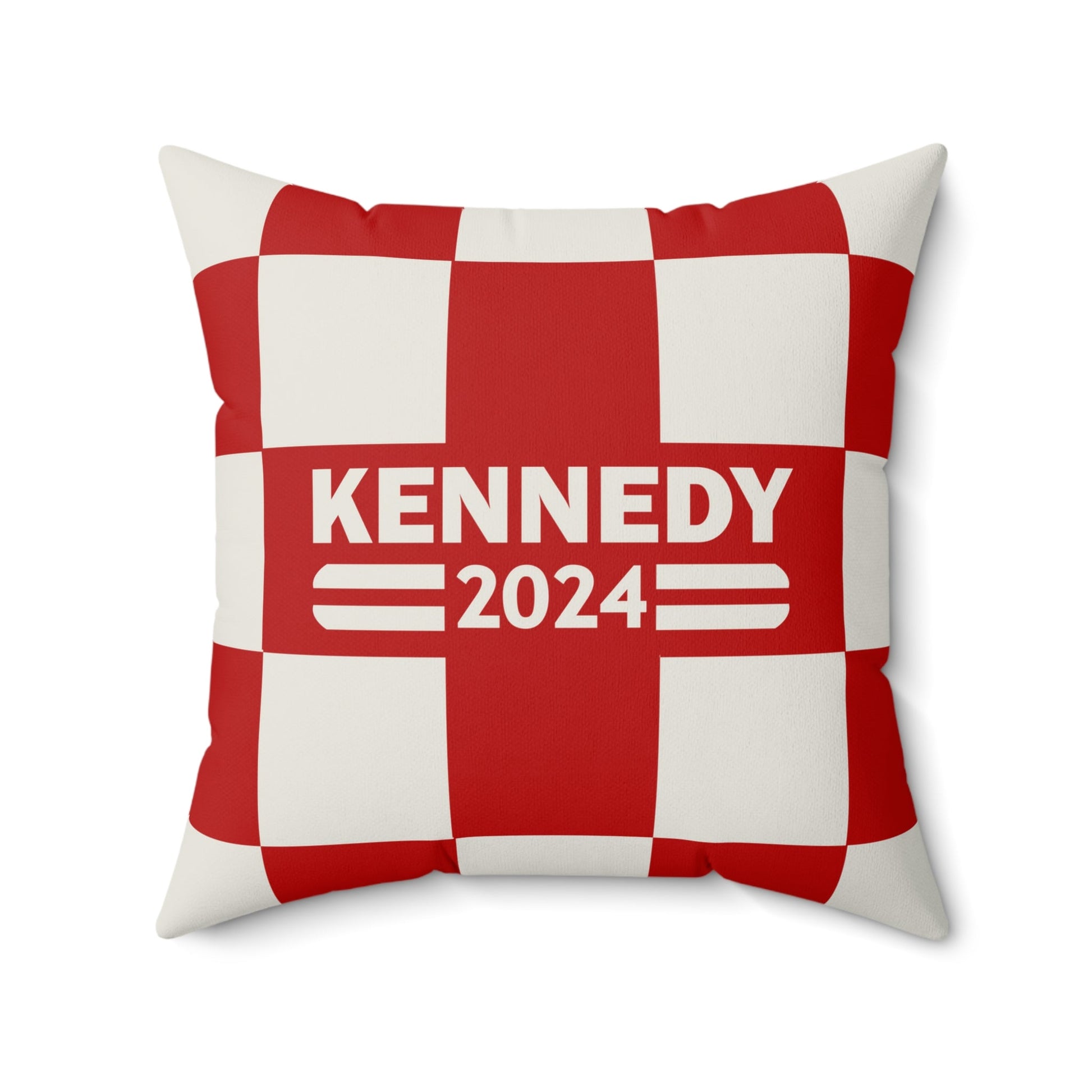 Kennedy Classic Checker Red Square Pillow - TEAM KENNEDY. All rights reserved