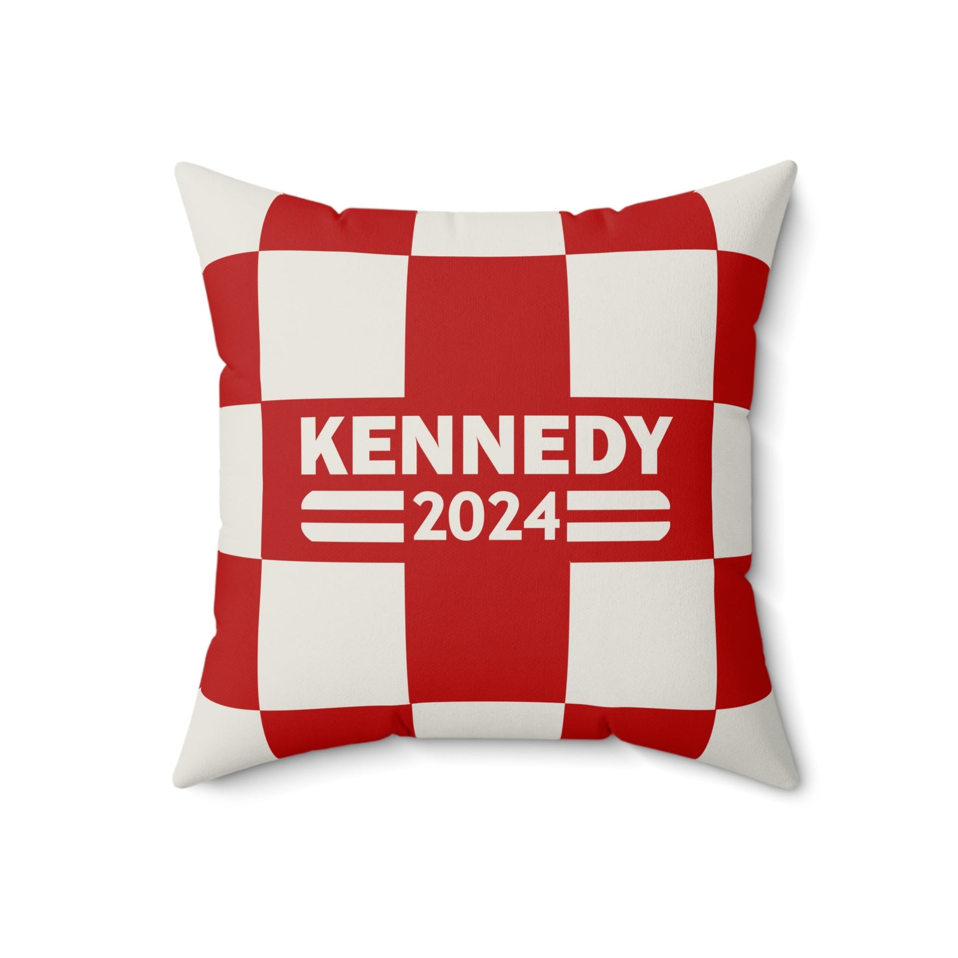 Kennedy Classic Checker Red Square Pillow - TEAM KENNEDY. All rights reserved