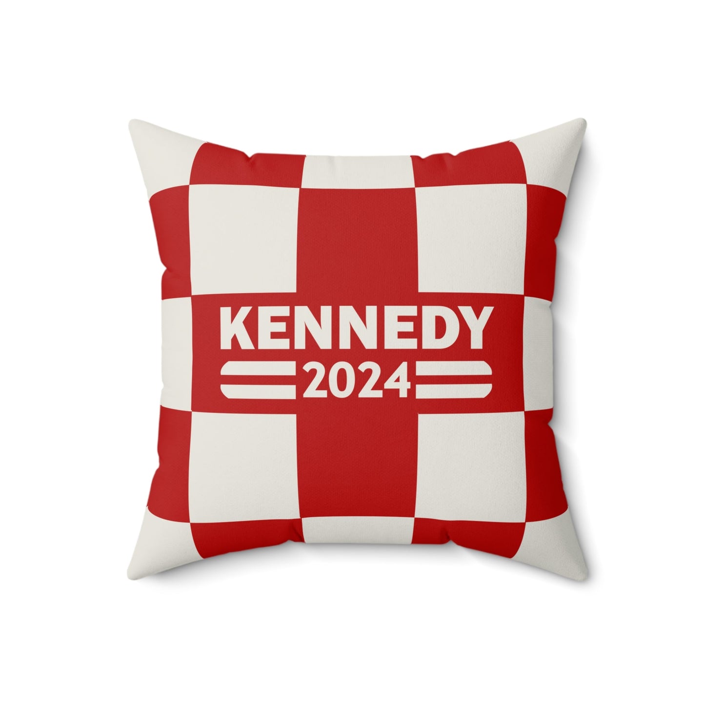 Kennedy Classic Checker Red Square Pillow - TEAM KENNEDY. All rights reserved