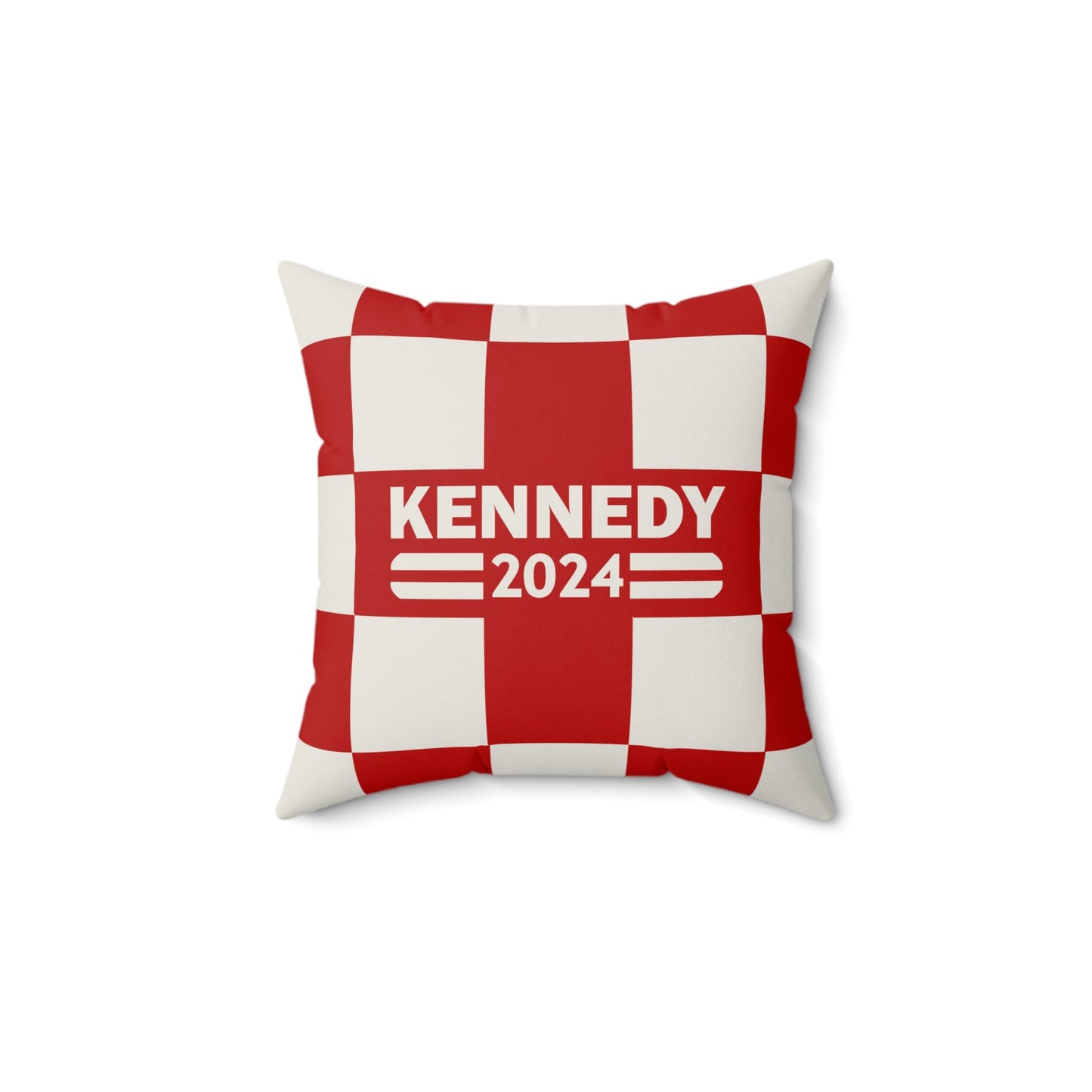 Kennedy Classic Checker Red Square Pillow - TEAM KENNEDY. All rights reserved