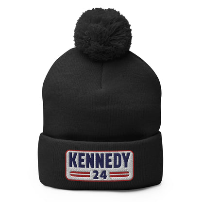 Kennedy Classic Embroidered Patch Pom - Pom Beanie - TEAM KENNEDY. All rights reserved