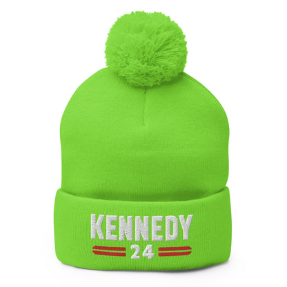 Kennedy Classic Embroidered Pom - Pom Beanie - TEAM KENNEDY. All rights reserved