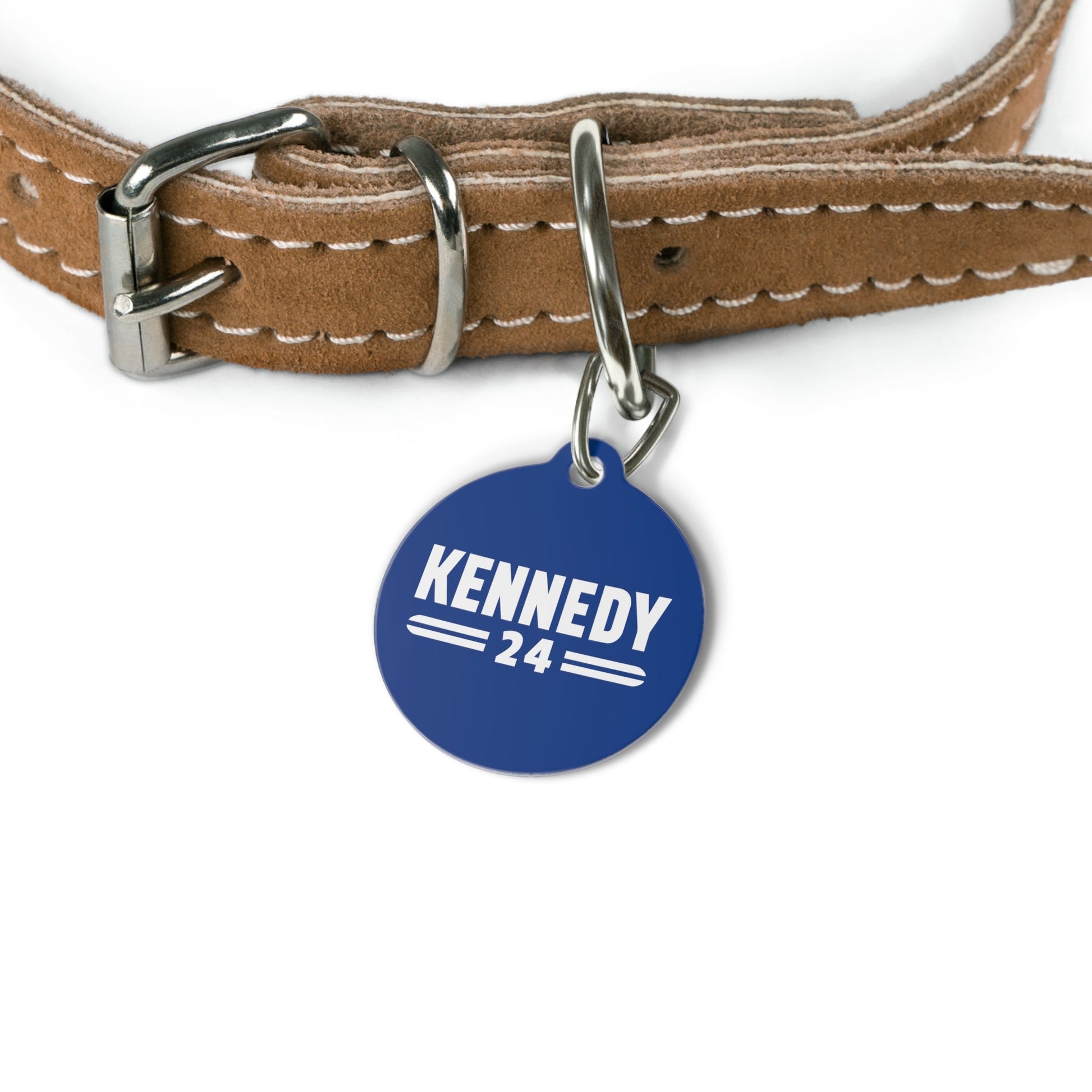 Kennedy Classic Pet Collar Tag in Blue - TEAM KENNEDY. All rights reserved