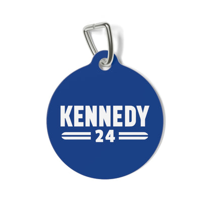 Kennedy Classic Pet Collar Tag in Blue - TEAM KENNEDY. All rights reserved