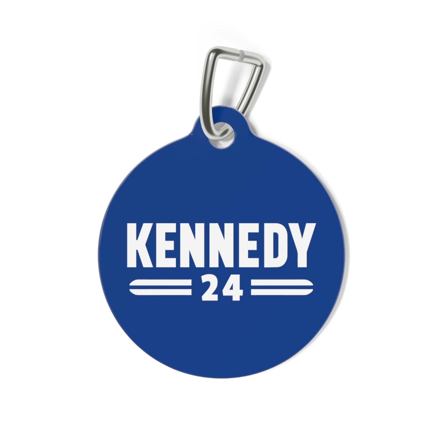 Kennedy Classic Pet Collar Tag in Blue - TEAM KENNEDY. All rights reserved