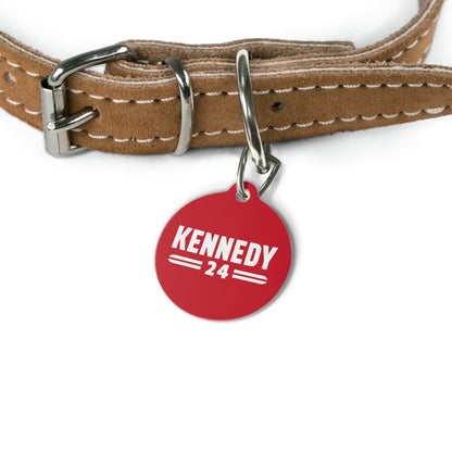 Kennedy Classic Pet Collar Tag in Red - TEAM KENNEDY. All rights reserved