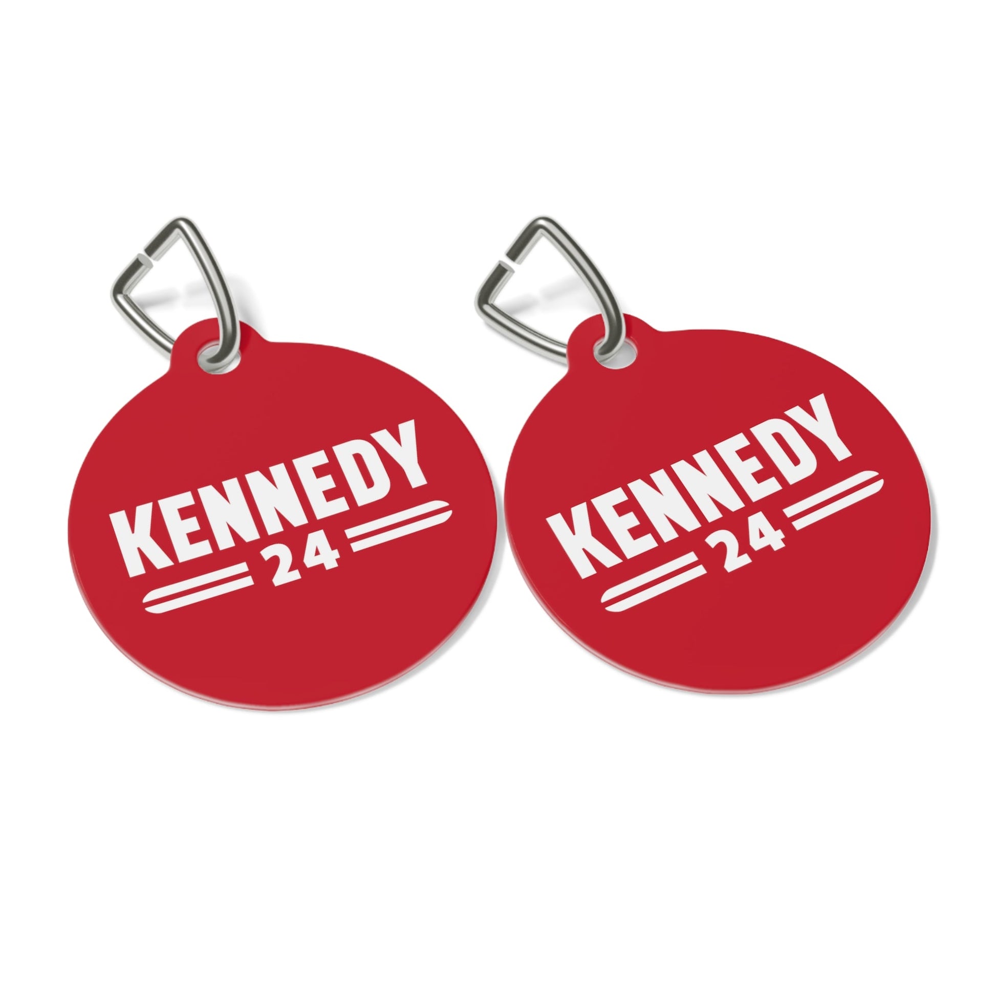 Kennedy Classic Pet Collar Tag in Red - TEAM KENNEDY. All rights reserved