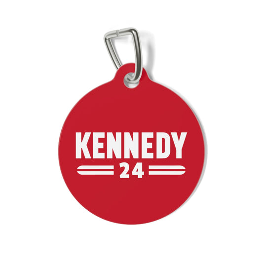 Kennedy Classic Pet Collar Tag in Red - TEAM KENNEDY. All rights reserved