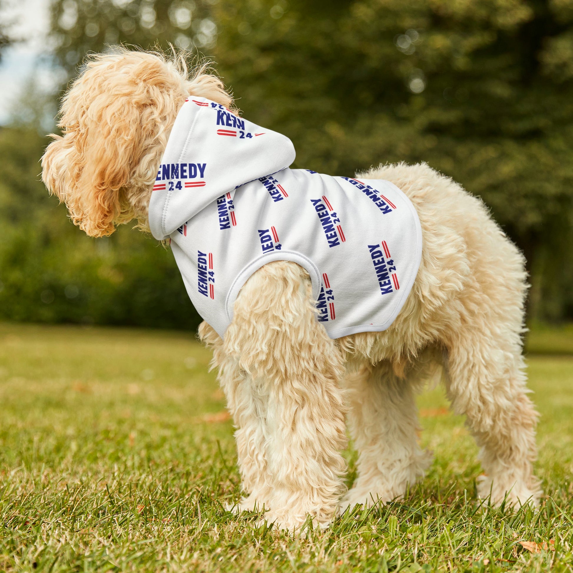 Kennedy Classic Pet Hoodie | White - TEAM KENNEDY. All rights reserved