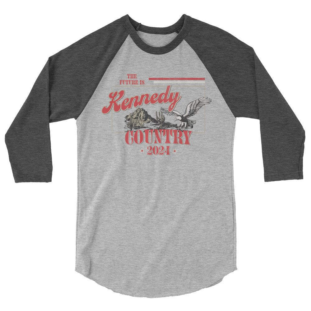 Kennedy Country 3/4 Sleeve Raglan Shirt - TEAM KENNEDY. All rights reserved