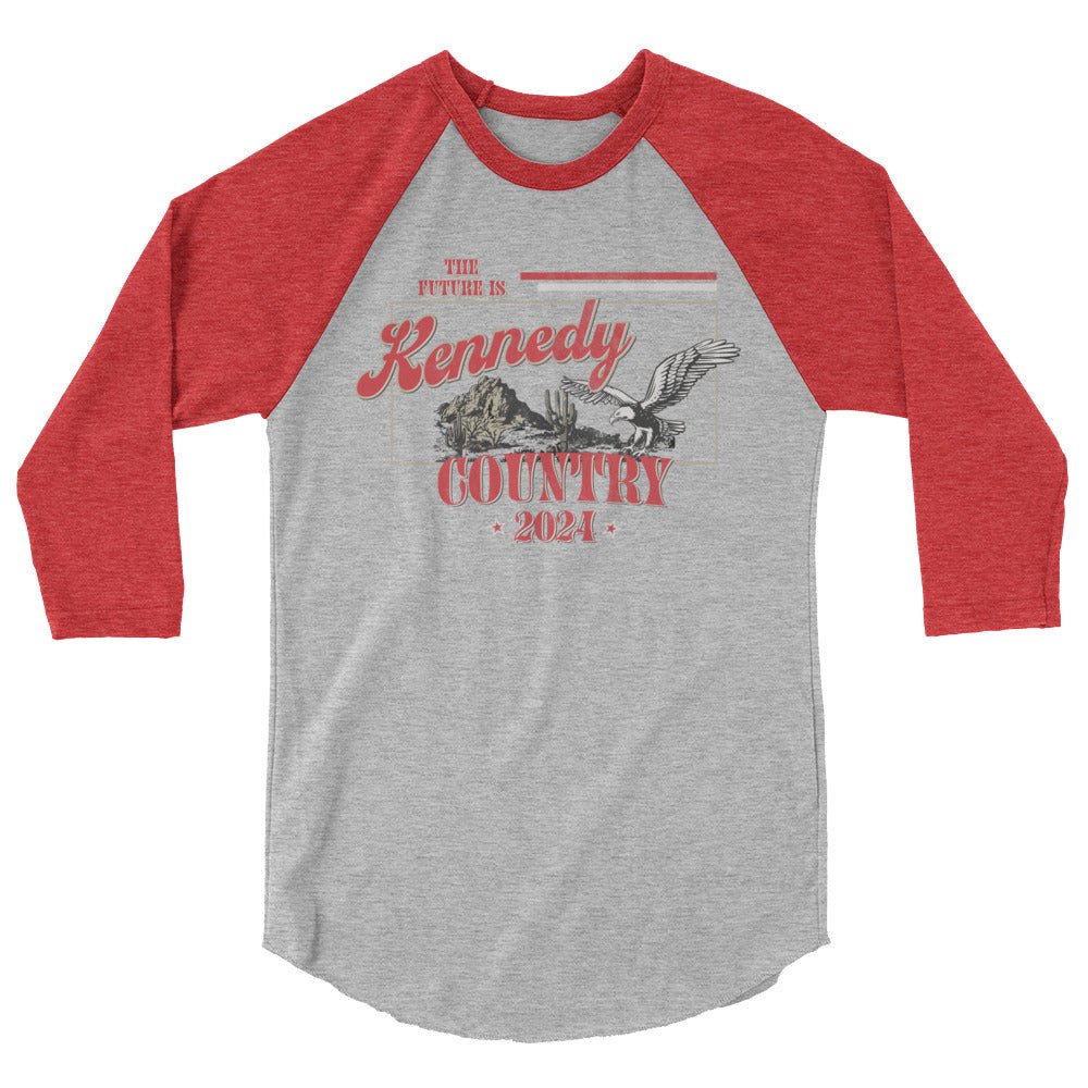 Kennedy Country 3/4 Sleeve Raglan Shirt - TEAM KENNEDY. All rights reserved