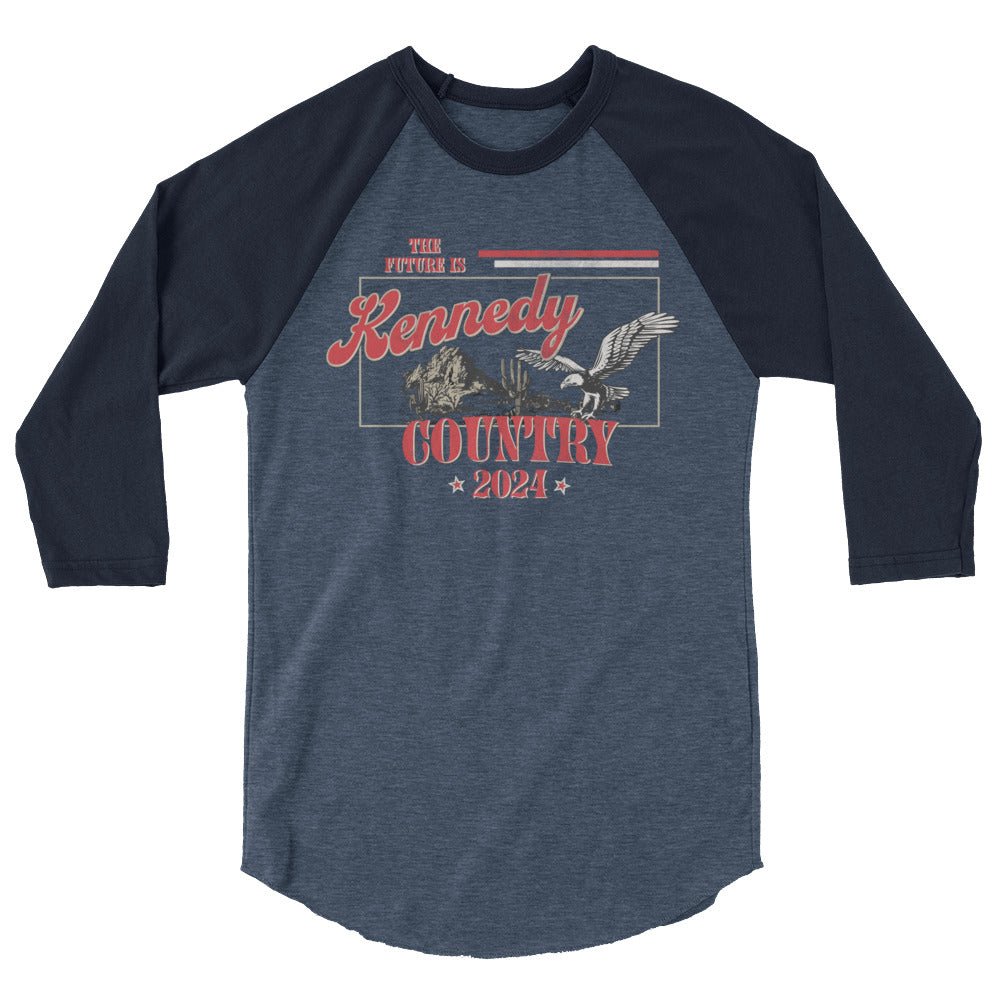 Kennedy Country 3/4 Sleeve Raglan Shirt - TEAM KENNEDY. All rights reserved