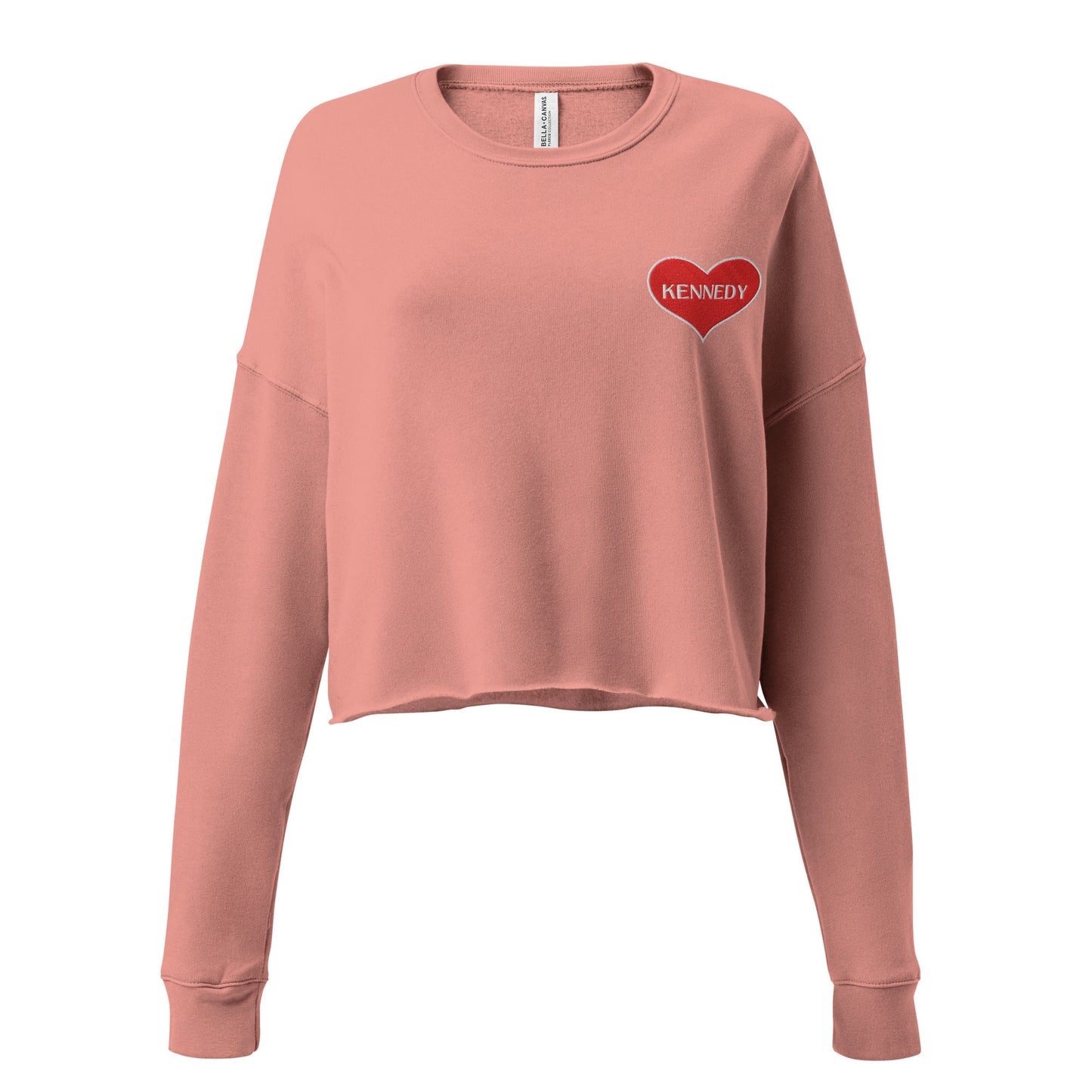 Kennedy Embroidered Heart Crop Crewneck Sweatshirt - Team Kennedy Official Merchandise